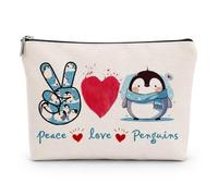 Simpatica borsa per il trucco con pinguino, regalo per ragazze, regalo per amanti degli animali per bestie, figlia, moglie, sorella