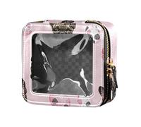 Simpatica borsa per il trucco trasparente con cane Aidan Shar-pei pasquale per borsa da toilette da viaggio impermeabile borsa organizer per smalto per unghie per viaggi