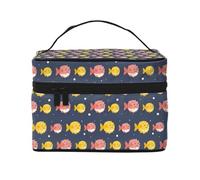 Simpatica borsa per trucchi a forma di pesce palla, graziose borse per cosmetici da donna, borsa da toilette, grande borsa organizer da viaggio per il trucco