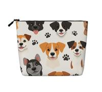 Simpatica borsa per trucchi da viaggio, borsa da viaggio casual con cerniera, Cute Puppy Dogs 5, 24x17x5cm, Astuccio per trucchi