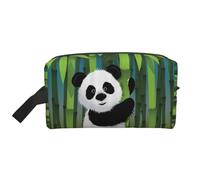 Simpatica borsa portaoggetti con stampa lontra, borsa da viaggio resistente, borsa portatile per trucchi e cosmetici con cerniera, Curioso Baby Panda, taglia unica