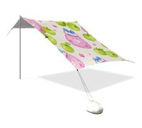 Simpatica borsa rossa chiara con frutta verde progettata UPF50+ pieghevole tenda da spiaggia leggera con sacchi di sabbia e pala per campeggio, pesca, cortile divertente casita de Playa para