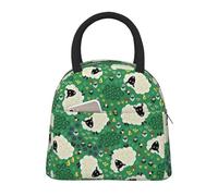 Simpatica borsa termica per il pranzo con stampa di pecore, alla moda, pratica, leggera, per scuola, picnic, escursionismo