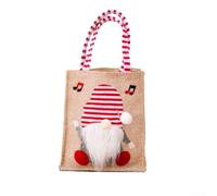 Simpatica borsa tote per bambini a tema natalizio con un divertente design Rudolph in iuta (3)