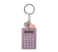 Simpatica calcolatrice regalo, mini calcolatrice con tasti colorati e in morbida gomma per calcoli rapidi, portachiavi portatile con funzione di