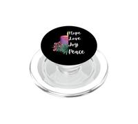 Simpatica candela dell'avvento cristiana speranza amore gioia pace Natale PopSockets PopGrip per MagSafe