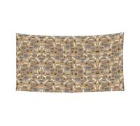 Simpatica ciotola in osso di cane con stampa di zampe, striscione per feste di Halloween e Natale, decorazione da appendere, adatta per casa, giardino, bar