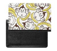 Simpatica copertina porta passaporto con scimmia e banane, sottile, organizer per documenti da viaggio, con slot per carte di credito, per donne e uomini, Stile:, Taglia unica, MHXYZHW