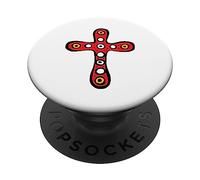 Simpatica CROCE Maya lunga azteca grande rossa PopSockets PopGrip Adesivo