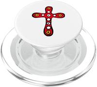 Simpatica CROCE Maya lunga azteca grande rossa PopSockets PopGrip per MagSafe