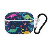 Simpatica custodia a forma di dinosauro per AirPods Pro - Supporto per la ricarica wireless, compatibile con AirPods Pro e tutte le generazioni.
