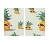 Simpatica custodia per passaporto con ananas per donne e uomini, alla moda, custodia portatile per carte d'identità, organizer per documenti da viaggio, per regali indispensabili