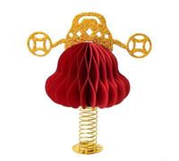 Simpatica decorazione cinese per auto, motivo: Dio della ricchezza, ornamento con drago e coniglio, simbolo rosso per console centrale per prosperità e buona fortuna, decorazione per il capodanno