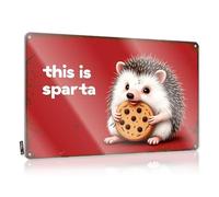Simpatica decorazione da bagno per esterni, arte artistica da appendere alla parete con gocce di cioccolato Sparta The Hedgehog's Chocolate Chip Adventure, impermeabile, rustica (30 x 40 cm)