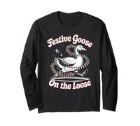 Simpatica e Divertente Anatra di Babbo Natale con Oca sciocca sul Natale Sciolto Maglia a Manica