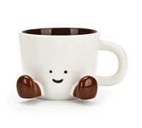 Simpatica e divertente tazza da caffè in ceramica da donna, 300 ml, design unico, perfetta tazza da ufficio e a tema cioccolato, lavabile in lavastoviglie per casa e regali