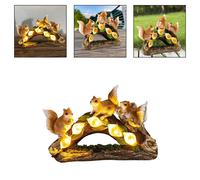 Simpatica e pratica decorazione giardino ad energia solare statua lo scoiattolo