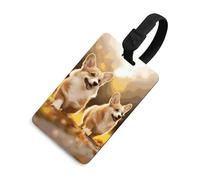Simpatica etichetta per bagagli a forma di cane Corgi con nome, carta d'identità, etichetta per bagagli da crociera per individuare rapidamente valigie, adatta per uomini e donne zaino borsa bagaglio