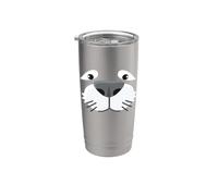 Simpatica faccia di procione - adorabile design con animali selvatici del bosco Bicchiere termico in acciaio inox doppia parete