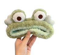 Simpatica fascia per capelli a forma di rana, divertente fascia elastica per il lavaggio del viso, fascia in peluche, fascia per la cura della pelle, trucco per la cura della pelle, doccia per il viso