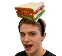 Simpatica fascia per pane - Simulazione panino con pane, confortevole fascia per capelli Cosplay Cibo per feste Copricapo per abito di carnevale Festa a tema Spettacolo Compleanno Scuola Divertimento