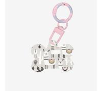 Simpatica giraffa con occhiali da sole che stampano ornamenti in acrilico a forma di osso, targhette per cani Ornamento personalizzato per animali domestici, portachiavi a forma di osso
