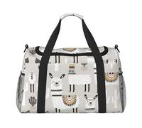 Simpatica giraffa con occhiali da sole colorati divertente borsa da viaggio borsa da viaggio Weekend Weekender Pernottamento Carry On Borsa a mano Allenamento Sport Ospedale