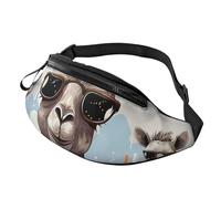 Simpatica giraffa con occhiali da sole colorati divertente marsupio per uomo donna moda marsupio regolabile borse a tracolla ovunque