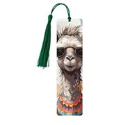 Simpatica giraffa con occhiali da sole colorati Segnalibro in legno divertente per uomini donne insegnanti regalo vintage fatto a mano segni di libri per leggere pagine marcatori da appendere