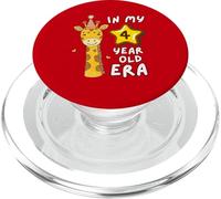 Simpatica giraffa nella mia era di 4 anni Sweet Fun 4th Birthday PopSockets PopGrip per MagSafe