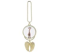 Simpatica giraffa ornamento da appendere per specchietto retrovisore, regalo fortunato, ornamento da appendere, divertente ciondolo per auto per ufficio, decorazione domestica in stile dorato