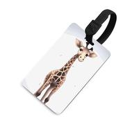 Simpatica giraffa per bagagli, porta carte per valigie, con scudo per la privacy, borsa da viaggio, targhetta identificativa, per uomini e donne, zaino, stile nero