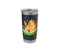 Simpatica grafica con capibara divertente per uomini, donne, bambini e ragazze Bicchiere termico in acciaio inox doppia parete