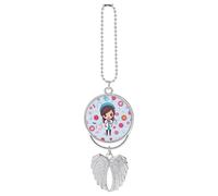Simpatica infermiera da appendere per auto, ciondolo per specchietto retrovisore, regalo fortunato, ornamento da appendere, divertente ciondolo per auto, decorazione per la casa, in stile argento