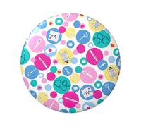 Simpatica infermiera stampa 6 cm rotonda in latta distintivo stampato singolo lato perfetto per decorazioni personali e regali, Misura unica, Metallo