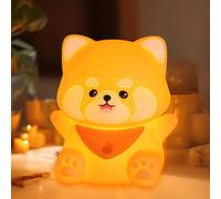 Simpatica lampada a forma di panda rossa, luce notturna a LED a forma di animale per il sonno dei bambini, luce notturna per l'allattamento al seno per la decorazione della stanza, lampada