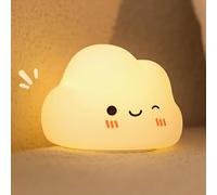 Simpatica lampada a nuvola per camera da letto, ricaricabile con controllo touch in silicone luci notturne con timer, lampada da notte squishy lampada da scrivania Kawaii lampade da scrivania luce
