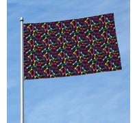 Simpatica libellula stampa bandiera decorativa per esterni per giardino portico parete patio balcone celebrazione