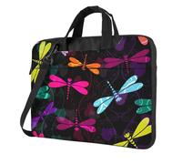 Simpatica libellula stampa borse per computer portatili eleganti e protettive stile unico, Nero , 13 inch