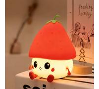 Simpatica luce notturna a forma di fragola, luce notturna ricaricabile in silicone per bambini, neonati, ragazze, lampada da comodino a LED dimmerabile, decorazione per la stanza, luci notturne per
