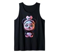 Simpatica Maglietta Unisex Unisex con Panda Rosa Canotta