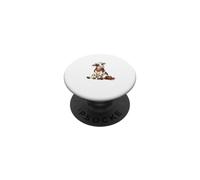 Simpatica Mucca a Fumetti con Cappello da Cowboy PopSockets PopGrip Adesivo