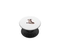 Simpatica Mucca a Fumetti con Cappello da Cowboy PopSockets PopGrip Adesivo