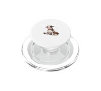 Simpatica Mucca a Fumetti con Cappello da Cowboy PopSockets PopGrip per MagSafe