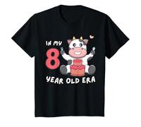 Simpatica mucca nella mia epoca di 8 anni simpatico animale divertente 8° compleanno Maglietta
