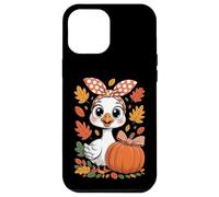 Simpatica oca autunnale, zucca autunnale e foglie con uccellino Custodia per iPhone 12 Pro Max