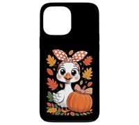 Simpatica oca autunnale, zucca autunnale e foglie con uccellino Custodia per iPhone 13 Pro Max