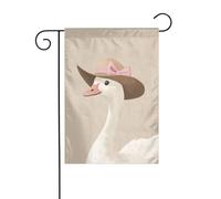 Simpatica Oca Cowboy Indossare Cappello Da Cowboy Bandiera Giardino 30x45cm Verticale Doppio Lato Fattoria Vacanze Decorazioni Esterne Bandiera Cortile