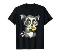 Simpatica opera d'arte con stampa di lemuri di avocado Maglietta