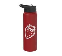 Simpatica opera d'arte di frutta fragola per l'estate Stainless Steel Insulated Water Bottle